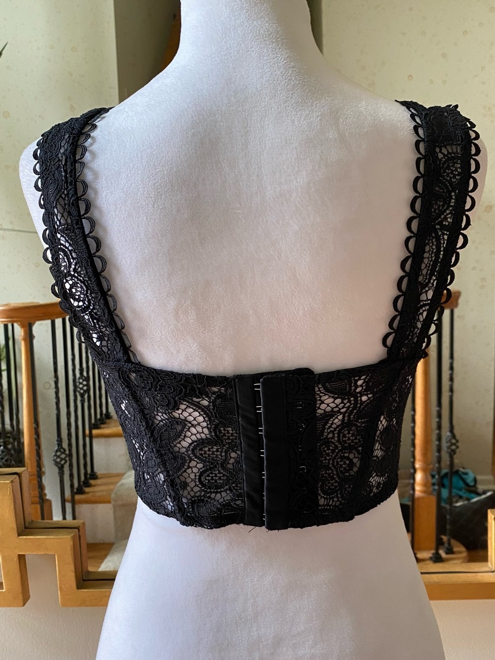 For Love and Lemons Sammie Corset Bustier Top black medium lace - Picture 8 of 16